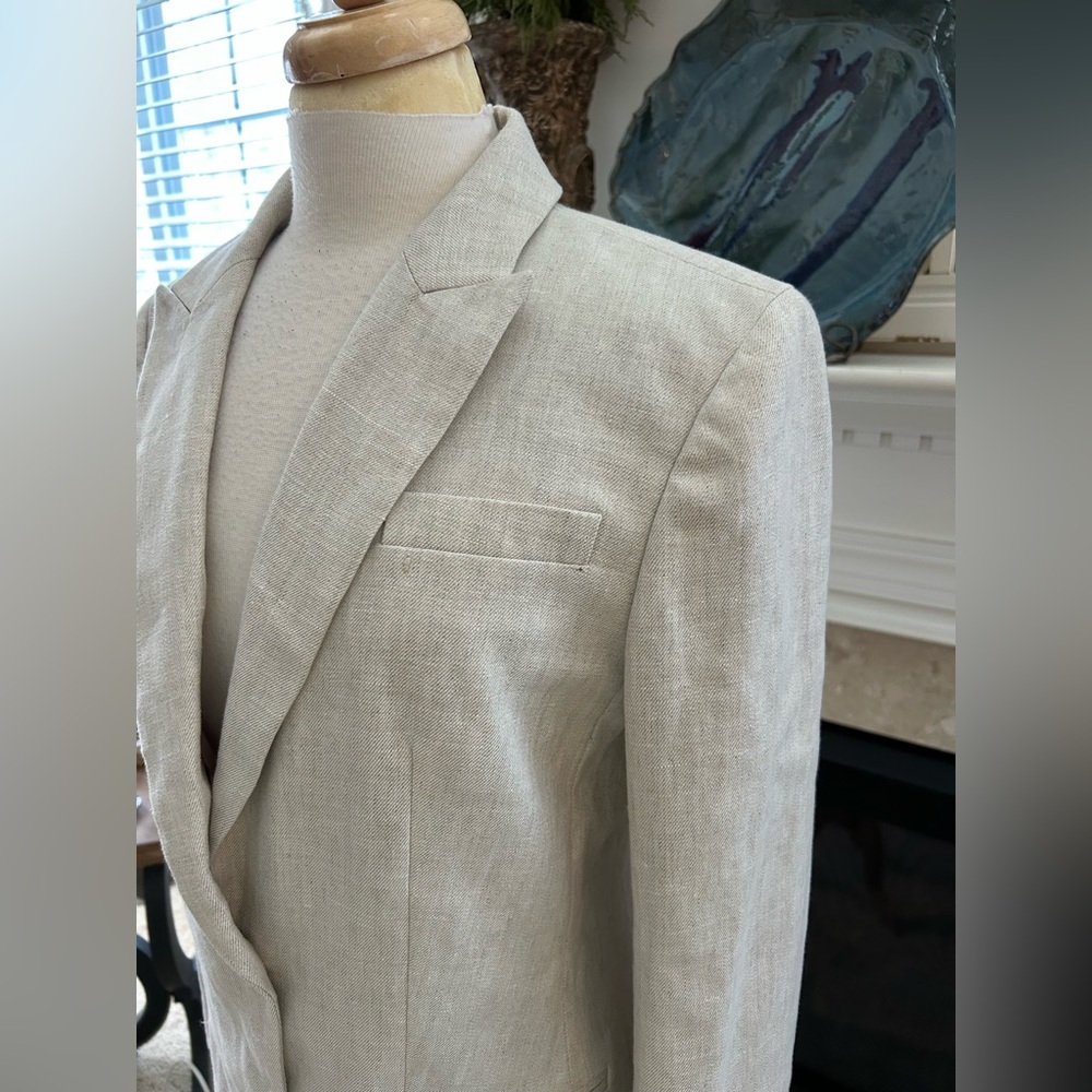J Crew Alexandra Flax Ivory Linen Blazer - Picture 5 of 14